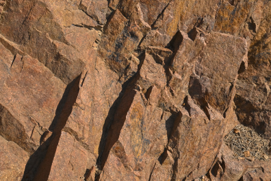 Rhyolite - détail d'un affleurement (Esterel, France)
